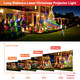 Christmas Laser Lights Outdoor, 5 in 1 Laser Christmas Projector Lights Outdoor, 3 Color Moving Holiday Projector Lights Outdoor with RF Remote and Timer, Firefly Star Shower Light for Home Party