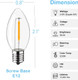 25Pack LED Night Light Bulbs, C7 Shatterproof Replacement Led Bulb for String Light, E12 Base Salt Lamp Bulbs, 0.6W Equivalent to 7W, Warm White 2200K, 50LM