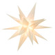 18" Moravian Star Outdoor Light - 18 Point White Christmas Star Indoor, 3D White PVC, Waterproof IP44, Battery Operated with Timer for Ballroom Porch Wedding Christmas Holiday Decoration