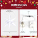 18" Moravian Star Outdoor Light - 18 Point White Christmas Star Indoor, 3D White PVC, Waterproof IP44, Battery Operated with Timer for Ballroom Porch Wedding Christmas Holiday Decoration