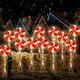 Ganeen 12 Pack Christmas Pathway Markers Lights Christmas Lollipop Lights Outdoor 27.6” Christmas Candy Pathway Decorations with 8 Lighting Modes String Lights Plugin for Holiday(Red)