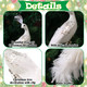 2 Pcs Peacock Christmas Tree Ornaments Long Tail Feather Peacock Christmas Decorations Glitter Peacock Bird Clip On Ornament for Xmas Tree Decor (Simple Style)