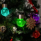 GIGALUMI 12 Pack Solar Outdoor Lights, Solar Hanging Lights for Christmas Decoration-Cracked Glass Solar Lights Outdoor Waterproof for Garden, Yard, Fence, Tree(Color Changing)