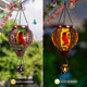 Cardinal Hot Air Balloon Solar Lantern with Flame, Hanging Outdoor Lantern Waterproof Solar Light for Patio, Porch, Xmas Holiday Party Decor