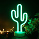 Cactus Neon Sign - Room Decor Neon Lights LED Sign. Home Decor Neon Table Lamp, USB Battery Dual use. Suitable for Girls Room/Bedroom/Living Room/Party, Birthday