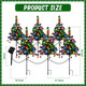 12 Pack 30 Inch Solar Christmas Tree Lights Prelit Christmas Tree Decorations Waterproof Outdoor Small Xmas Tree Stake Light for Holiday Path Garden Yard Decor (Berry)