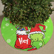 48in Christmas Tree Skirt for Merry Christmas Party Christmas Tree Decorations Green Monster and Dog with Sweet Cheeks Snowflake