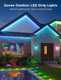 Govee Outdoor LED Strip Lights, 32.8ft Smart LED Outdoor Lights, Bluetooth App Control, IP65 Waterproof LED Lights, RGBIC Color Changing Outdoor Lights for Christmas Decorations, Party and Patio Govee Outdoor LED Strip Lights, 32.8ft Smart LED Outdoor Lights, Bluetooth App Control, IP65 Waterproof LED Lights, RGBIC Color Changing Outdoor Lights for Christmas Decorations, Party and Patio