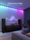 Govee RGBIC String Downlights, Smart LED String Lights Works with Alexa, Wi-Fi Color Changing Indoor Wall Light Fixture for Party, 32.8ft with 50 LEDs, Music Sync, White