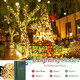 33FT 100LED Christmas String Lights,Battery Christmas Music Light Waterproof,Motion Sensor Christmas Lights with 6 Modes for Indoor Outdoor Yard Patio Garden Xmas Tree Decor