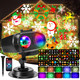 Christmas Halloween Projector Lights Outdoor, [ ] HD Effect 2in1 Holiday Projector Lights with Remote, 96 Patterns & 10 Color Snowflake Projector Waterproof for Party Decoration