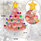 Hausse Pink Christmas Tree Night Light, Decorative Ceramic Xmas Tree Nightlight with Lamp for Kids, Multicolor Bulbs & 360 Degree Swivel Plug with On/Off Switch for Kitchen Bathroom Bedroom Decor