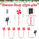 Solar Christmas Pathway Lights Outdoor 6 Pack, 31.4" Lollipops Peppermint Stake Lights 8 Modes, Remote Control USB Charge Candy Cane Christmas Decorations Outdoor for Xmas Yard Walkway Patio Decor