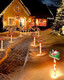 Solar Christmas Pathway Lights, 12Pack, 72LED, 8 Light Modes, Water-Resistant, Santa Sleigh and Reindeer Outdoor Decoration, Christmas Yard Lights, Christmas Lawn Decorations for Outdoors