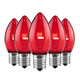 Set of 25 Holiday Lighting Outlet C9 LED Christmas Lights Red C9 LED Filament Lights C9 Christmas Light Bulbs for Indoor & Outdoor Use Traditional C9 LED Christmas Lights