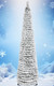 HMASYO 5 FT Pop Up Snow Flocked Christmas Tree with Timer Lights, Collapsible White Pine Pencil Christmas Tree, Artificial Slim Xmas Tree Holiday Decoration for Home, Office, Party, Easy Assembly