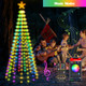 7FT Lighted Outdoor Christmas Tree, 295 LED Smart Cone Tree, Music Sync RGB Fairy Lights, LED Light Show, APP and Remote Control, Timer Function, Perfect for Outdoor Christmas Decorations