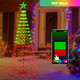 7FT Lighted Outdoor Christmas Tree, 295 LED Smart Cone Tree, Music Sync RGB Fairy Lights, LED Light Show, APP and Remote Control, Timer Function, Perfect for Outdoor Christmas Decorations