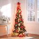 6' Red Poinsettia Pull-Up Tree by Holiday PeakTM XL