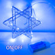 2 Pack Blue Star of David Hanukkah Ornament 5.5-Inch with 15LEDs Lights of String Mettal Design Hanging Decoration for Lighted Xmas Tree Menorah Premium Christmas Party Decor
