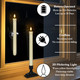 Homemory 6 Pcs Window Candles with Remote Timer Dimmer, Christmas Candles for Window Battery Operated, Ivory Flameless Taper Candles with Holders and Suctions, LED Candlesticks for Xmas Holiday Decor