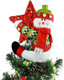 Christmas Tree Topper Snowman,Unique Holiday Xmas Decorations Funny Home Decor,Also Be Used As Curtain Tie and Hugger Wine Bottle,Red White Green Christmas Tree Topper Snowman,Unique Holiday Xmas Decorations Funny Home Decor,Also Be Used As Curtain Tie and Hugger Wine Bottle,Red White Green