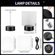 Honoson 4 Pcs 3D Night LED Light Lamp Base with 4 Pcs Acrylic Glass Panel Remote Control USB Cable 16 Colors Lamp Light Display Base Show Stand for Christmas Room Restaurant Bar Shop (Black Style)