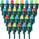 Honoson 48 Count 5 mm LED Christmas Replacement Bulbs Bulk Wide Angle Christmas Light Bulb Xmas Tree String Light Replacement Bulb Festival Light Decoration (Green Base with Multicolor Bulb) Honoson 48 Count 5 mm LED Christmas Replacement Bulbs Bulk Wide Angle Christmas Light Bulb Xmas Tree String Light Replacement Bulb Festival Light Decoration (Green Base with Multicolor Bulb)