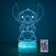Hoofun 3D Illusion Stitch Night Light: Stitch s Light with Remote Control and Smart Touch, Stitch Stuff for Girls Room Decor Lamp Birthday Christmas s