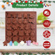 2pcs Christmas Silicone Molds Fondant Chocolate Christmas Molds Silicone Ornament for Christmas Tree Santa Claus Gingerbread Cane, Candy Molds Resin, Ice Cube, Soap, Cake Topper