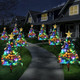 2 Set Solar Christmas Tree Christmas Lights for Outdoor Christmas Decorations, Solar Xmas Pathway Lights 8 Modes Solar Christmas Garden Stake Lights, Waterproof Outdoor Christmas Decor for Patio Yard