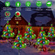 4-Pack Solar Pre-Lit Christmas Tree Lights, 8 Modes Outdoor Waterproof Christmas Decorations for Yard, Garden, Pathway, Porch