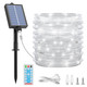 ICRGB Solar Rope Lights, 39FT 120LED Outdoor Solar Christmas String Lights, IP67 Waterproof Outdoor Lights with Remote, 8 Modes & Timer, Solar Lights for Outside Patio Porch Garden Pool Decor, White