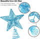 IMIKEYA Christmas Star Tree Topper: Glittered Christmas Tree Topper Metal 3D Hollow Tree Topper Christmas Treetop Star Tree Topper for Christmas Tree Decoration Home Bar Office Decor (Blue)