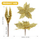 IMIKEYA Christmas Glitter Poinsettia Flowers：10PCS Christmas Tree Flowers 9.8" Christmas Artificial Flowers Poinsettia Flower Faux Christmas Flowers for Xmas Tree Wedding Party Wreath Decor