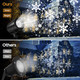 Christmas Snowflake Projector Light Outdoor, Waterproof Christmas Laser Lights with Four Patterns, Snowfall Led Projector Lights for Xmas Indoor Home Party Garden Patio