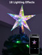 Christmas Tree Star 50LEDs, 11.5'' Smart Lighted Tree Topper Christmas Tree Decorations, 18 Modes, Bluetooth App Control with Timer, Star Tree Topper LED Christmas Lights Indoor Outdoor