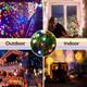 Solar Christmas Lights Outdoor, 33ft 100 LED Solar Fairy String Lights 8 Modes Waterproof Xmas Lights for Garden, Patio, Home, Party, Wedding, Holiday, Tree, Bush, Wreath, Outdoor Decor (Multicolor)