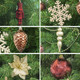 ITART 101pcs Christmas Tree Ornaments Assortment Burgundy Brown Champagne Gold Including Star Tree Topper Balls Nutcracker Figurines Snowflakes Poinsettia Flowers Bead Garland for Christmas Tree Decor