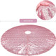 Pink Christmas Tree Skirt, Sequin Sparkly Tree Skirt 36 Inch, Glitter Candy Xmas Tree Mats for Pencil Tree, Pink Fall Christmas Decorations Ornaments