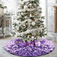 Purple Sequin Tree Skirt, Small Glitter Christmas Tree Skirt 36 Inch, Xmas Sparkly Tree Mats for Christmas Pencil Tree, Purple Halloween Christmas Decorations Ornaments