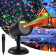 Christmas Motion Laser Projector Light Outdoor for Seasonal Decorative Lighting Show, as Seen on TV Xmas Light Landscape for House Garden, Red & Green Stars Dots Dynamic Keeping Moving Change Pattern