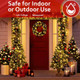 F5 300 LED 100FT Christmas Lights Indoor, Plug in Warm White Christmas String Lights Outdoor,Green Wire Waterproof Christmas Tree Lights for Halloween Wedding Party Home Decos