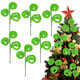 6PCS Green Furry Christmas Picks, Christmas Ornaments Picks Spiral Curly Picks Spray Stems Christmas Tree Picks Vase Filler Branches Sticks for Christmas Tree Decorations Tree Topper Wreath Party