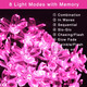 JMEXSUSS 2 Pack Pink Solar Flower String Lights, Each 30.6FT 50LED Pink Solar Lights Outdoor Waterproof, 8 Mode Pink Cherry Blossoms Fairy Lights for Garden Patio Lawn Valentines Day Decorations