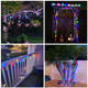 JMEXSUSS 2 Pack Solar Outdoor String Lights, Total 41.6FT 60 LED Teardrop Water Drop Lights, Solar Christmas Lights Outdoor Waterproof for Garden Patio Yard Tree Party Christmas Decor (Multicolor)