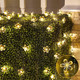 JMEXSUSS Solar Net Lights with Flower Outdoor Waterproof, 5 x 5ft Solar Net Bush Lights Outdoor Mesh Lights, 8 Modes Net Christmas Lights for Bushes, Warm White