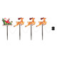 Christmas Silhouette Outdoor Pathway Lights Set of 4 Battery Powered Pre-Lit 30 LEDs Double Sided Christmas Reindeer & Sled Vintage Holiday Outdoor Display Decor for Garden, Patio,Yard, Lawn