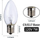 Joiedomi 25-Pack C9 Light Bulb - Replacement Light Bulbs for Christmas String Light Outdoor, Indoor, Lawn, Tree, Panel Decor, E17 Candelabra Base, Longer Life 120V 7W