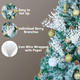 Joiedomi 24 Pcs Christmas Tree Berry Stem (White), Decorative Bead Sticks, Glittery Twigs, Picks, Branches for Christmas Tree, Small Vase, Holiday, Wedding, Party (17 Inches, White)